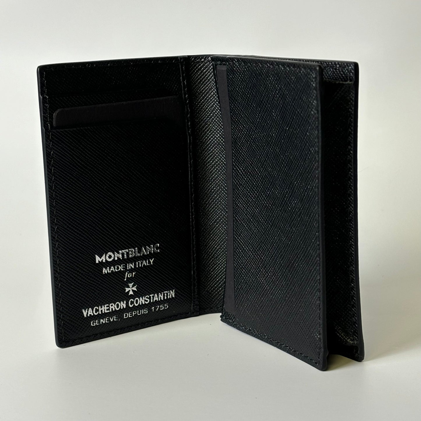 Montblanc X Vacheron Constantin Black Leather Cardholder For Vip | Elegant Luxury Accessory