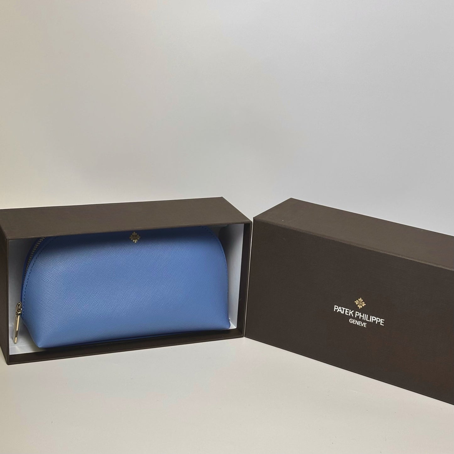 Patek Philippe Blue Saffiano Leather Travel Pouch - Made In Italy | Luxe Designer Accessory