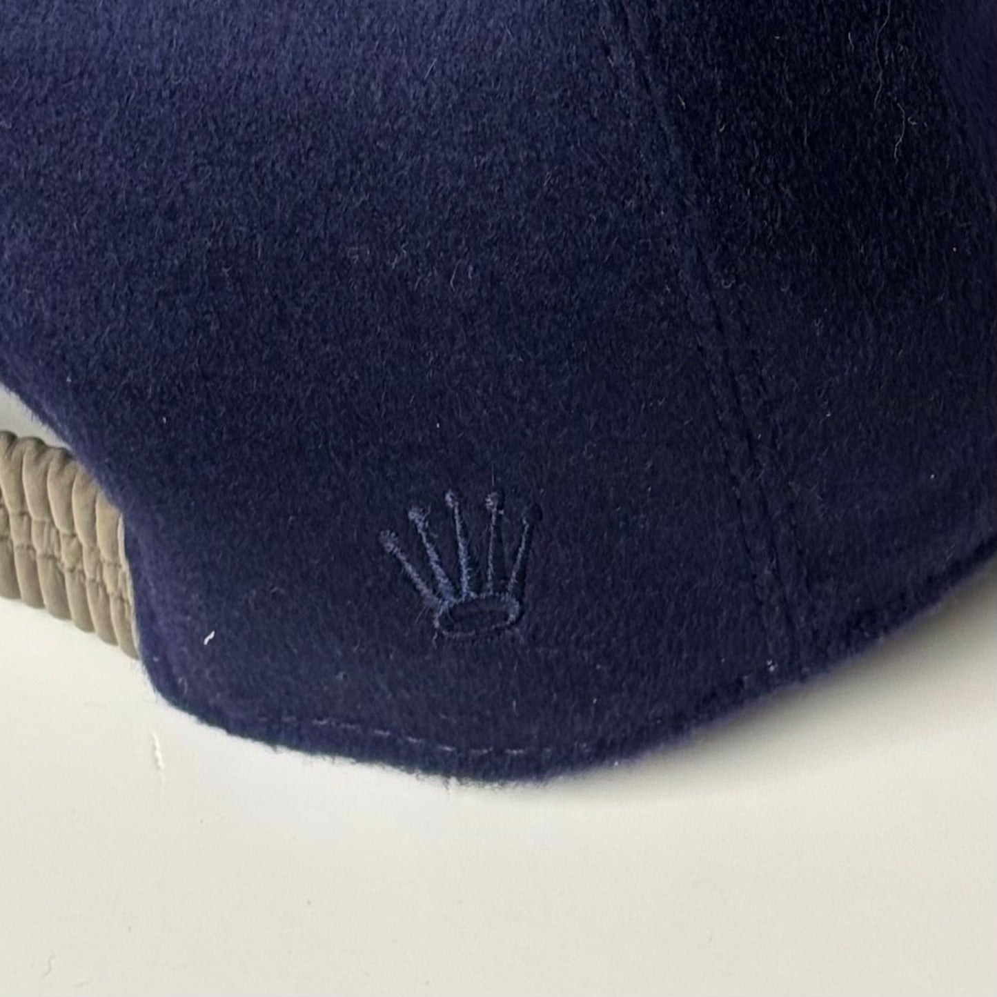 Rolex Navy Wool Baseball Cap With Crown Logo & Adjustable Strap For Style & Comfort