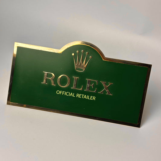 Exclusive Rolex Official Retailer Plaque | Iconic Crown Design