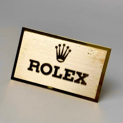 Rolex Gold-Framed Nameplate For Display | Official Retail Dealer - Swiss Made Luxury