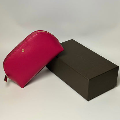 Patek Philippe Fuchsia Leather Toiletry Bag For Travel | Italian Luxury