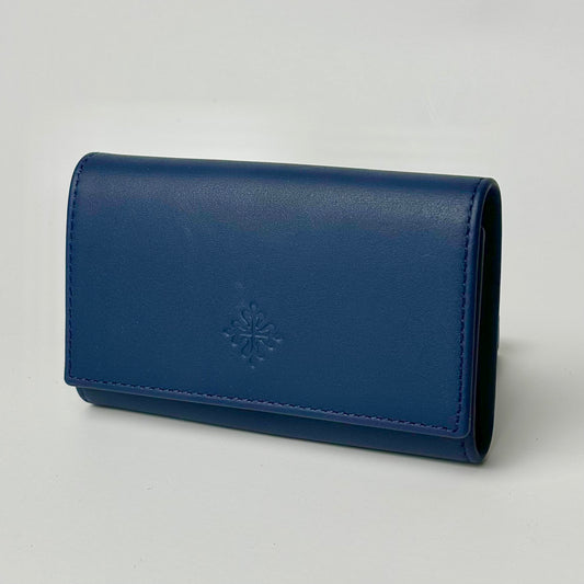 Patek Philippe Navy Leather Key Case With Gold Hooks | Genève