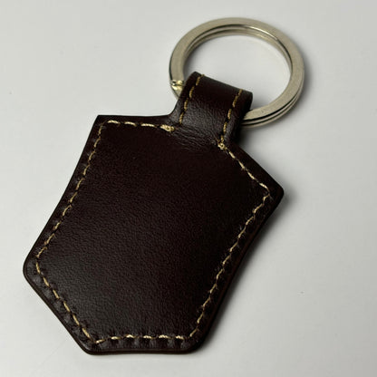 Patek Philippe Brown Leather Keychain With Embossed Logo | Premium Quality