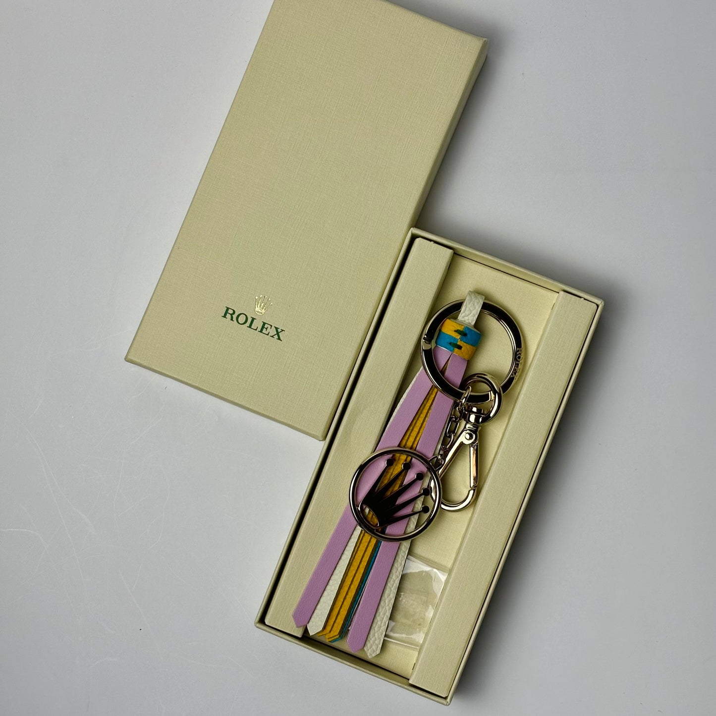 Rolex Leather Tassel Keychain With Crown Charm For Rolex | Luxe Accessory