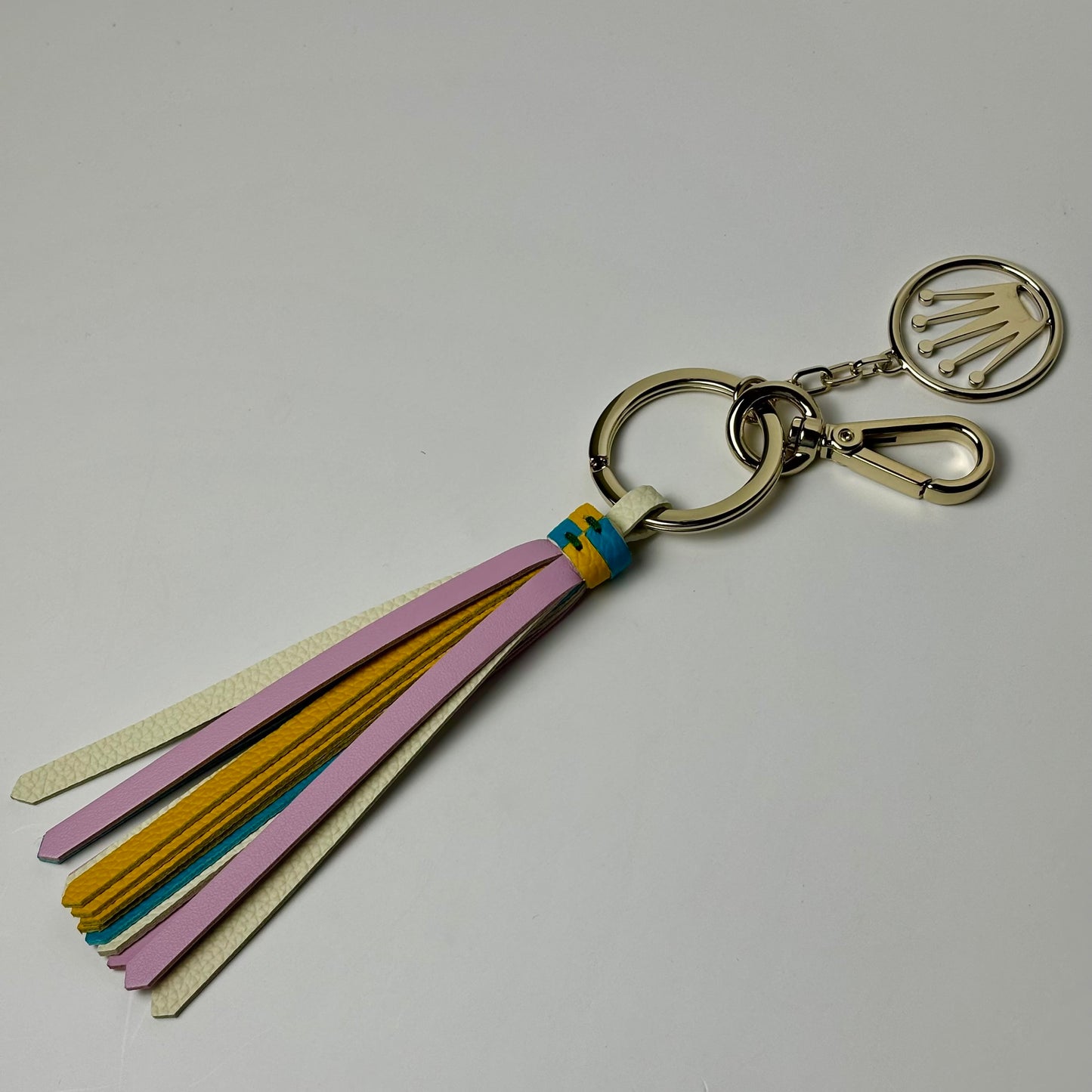 Rolex Leather Tassel Keychain With Crown Charm For Rolex | Luxe Accessory