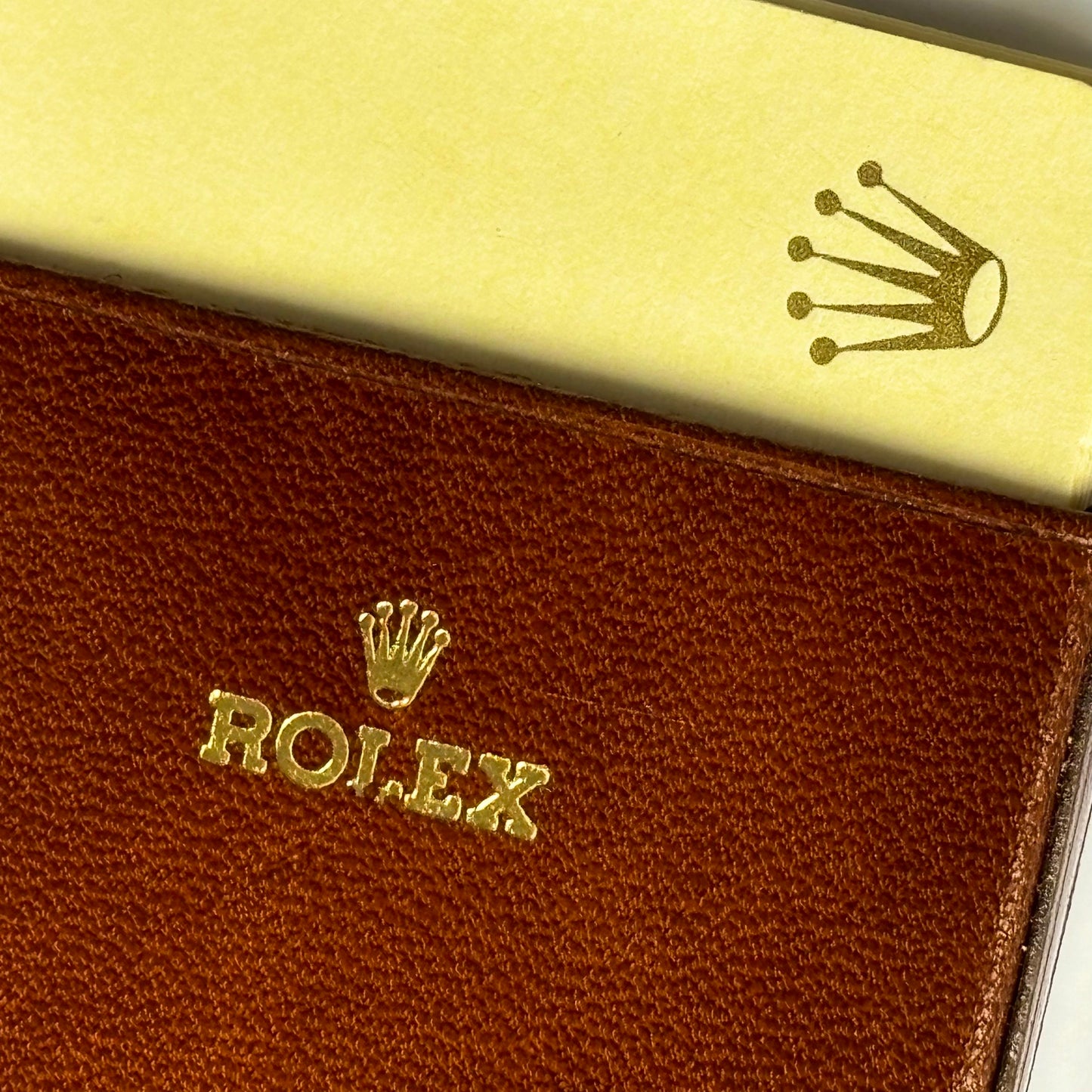 Rolex Burgundy Leather Cardholder With Gold Accents | Timeless Elegance