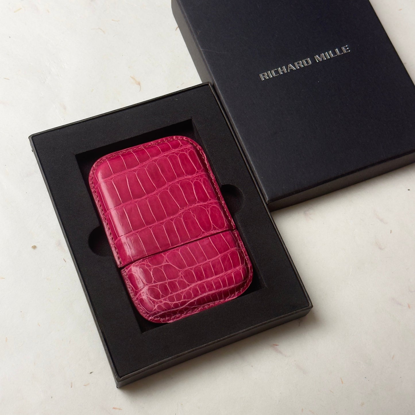 Richard Pink Crocodile Leather Cardholder For Vips | Luxury Elegance