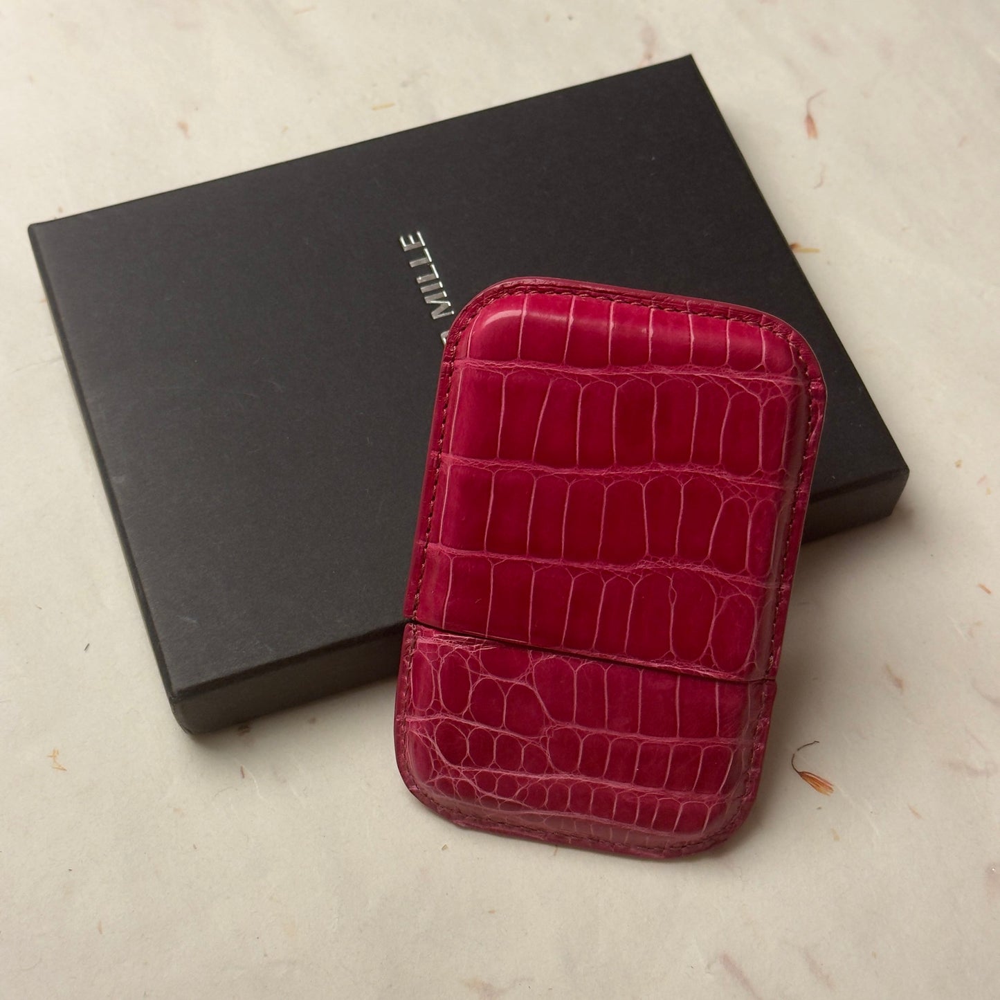 Richard Pink Crocodile Leather Cardholder For Vips | Luxury Elegance