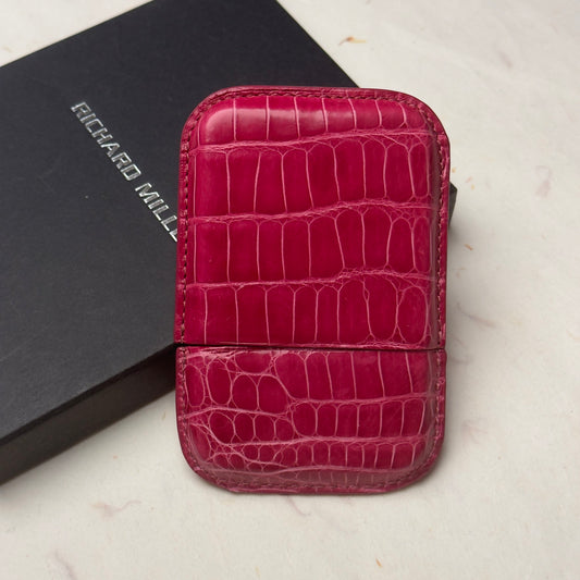 Richard Pink Crocodile Leather Cardholder For Vips | Luxury Elegance