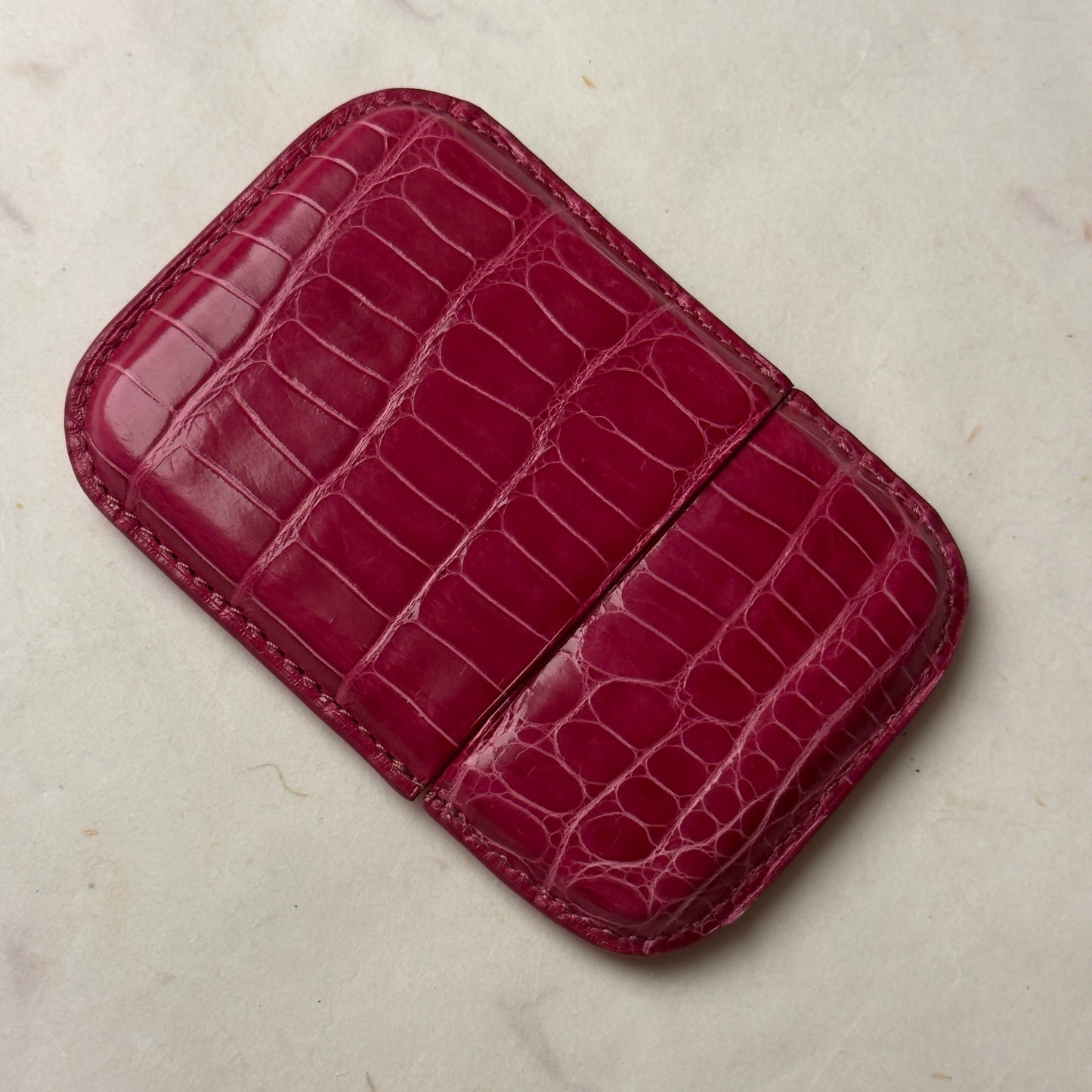 Richard Pink Crocodile Leather Cardholder For Vips | Luxury Elegance