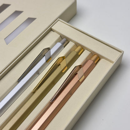 Swiss Crafted Rolex X Caran D'Ache Pen Set - Silver, Gold, Rose Gold | Luxury Pens