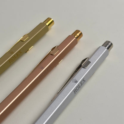 Swiss Crafted Rolex X Caran D'Ache Pen Set - Silver, Gold, Rose Gold | Luxury Pens