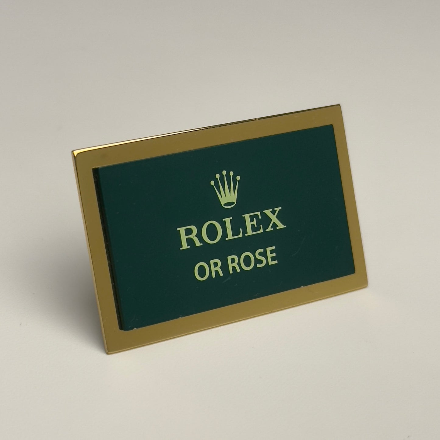 Rolex Or Rose Display Plaque For Luxury Brand