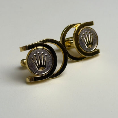 Rolex Vintage Enamel Cufflinks For Sophisticated Style