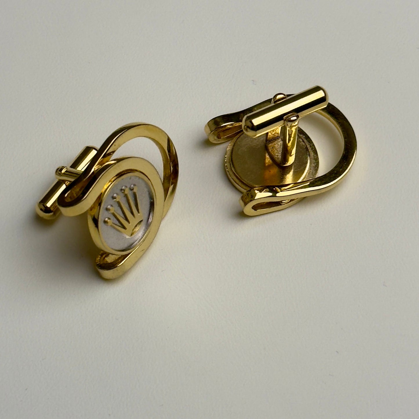 Rolex Vintage Enamel Cufflinks For Sophisticated Style