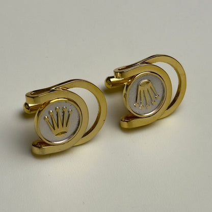 Rolex Vintage Enamel Cufflinks For Sophisticated Style