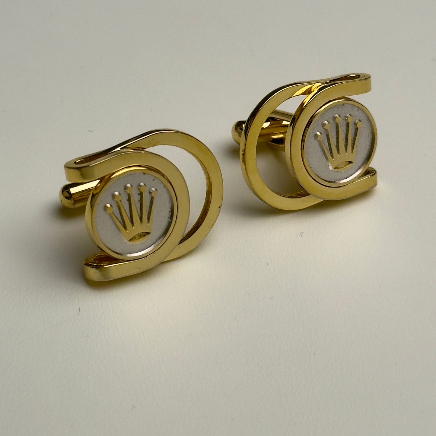 Rolex Vintage Enamel Cufflinks For Sophisticated Style