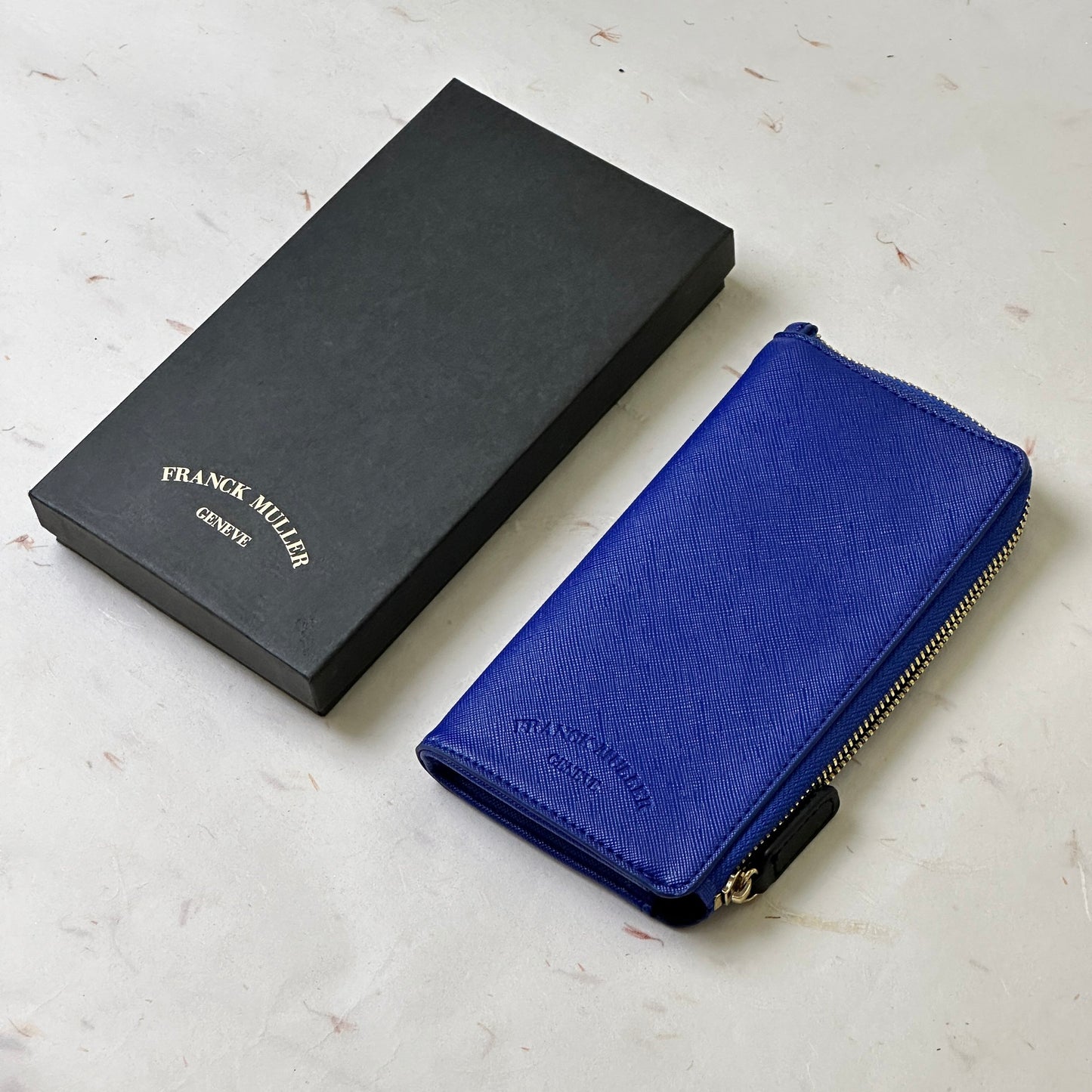 Franck Muller Neon Blue Wallet For Crazy Hour Collection | Stylish Luxury Accessory