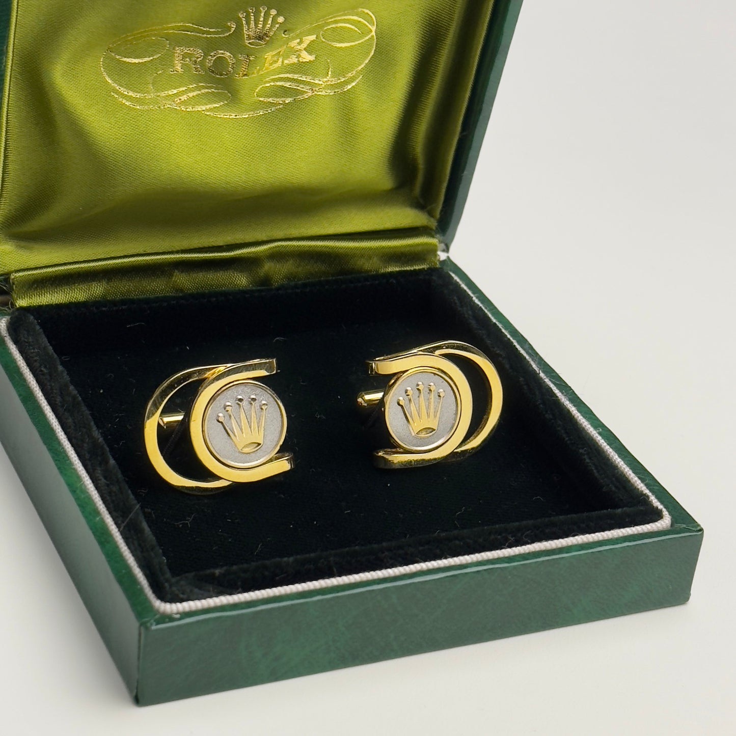 Rolex Vintage Enamel Cufflinks For Sophisticated Style