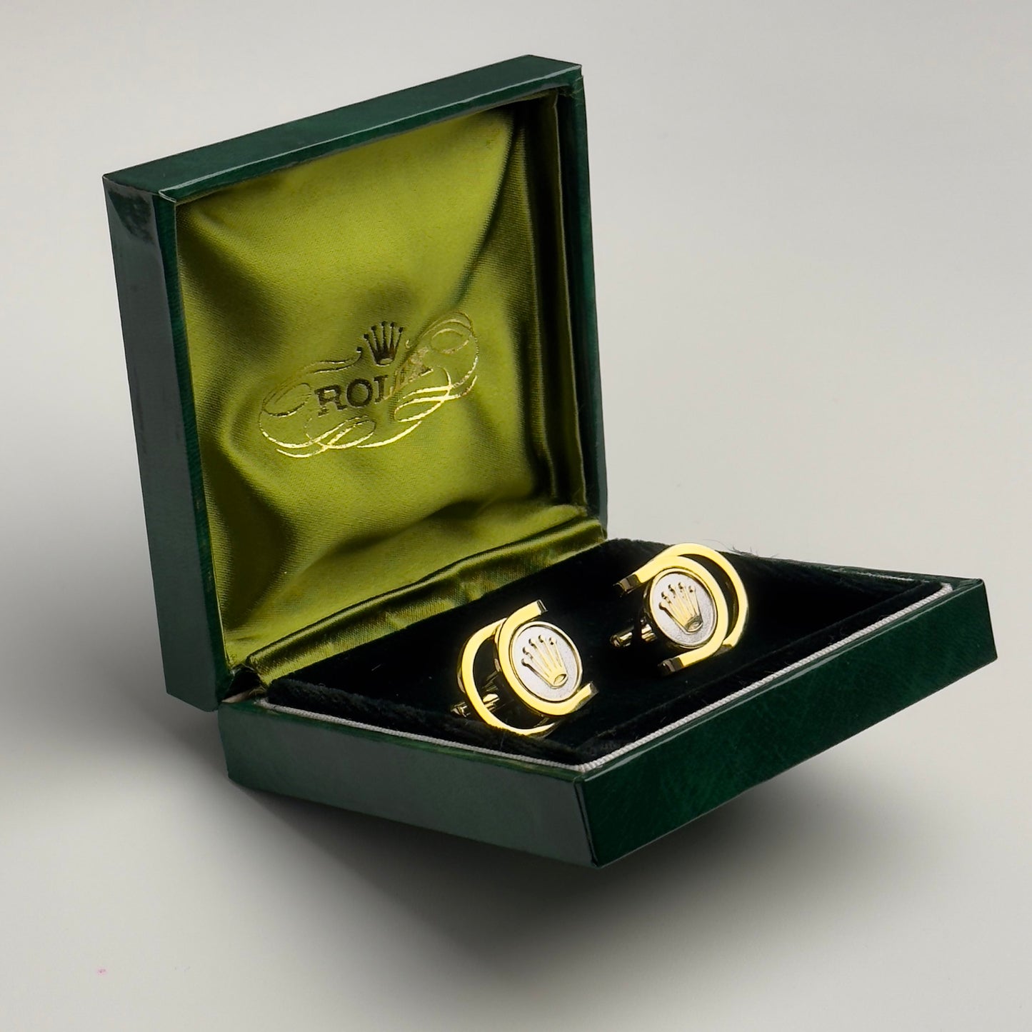 Rolex Vintage Enamel Cufflinks For Sophisticated Style