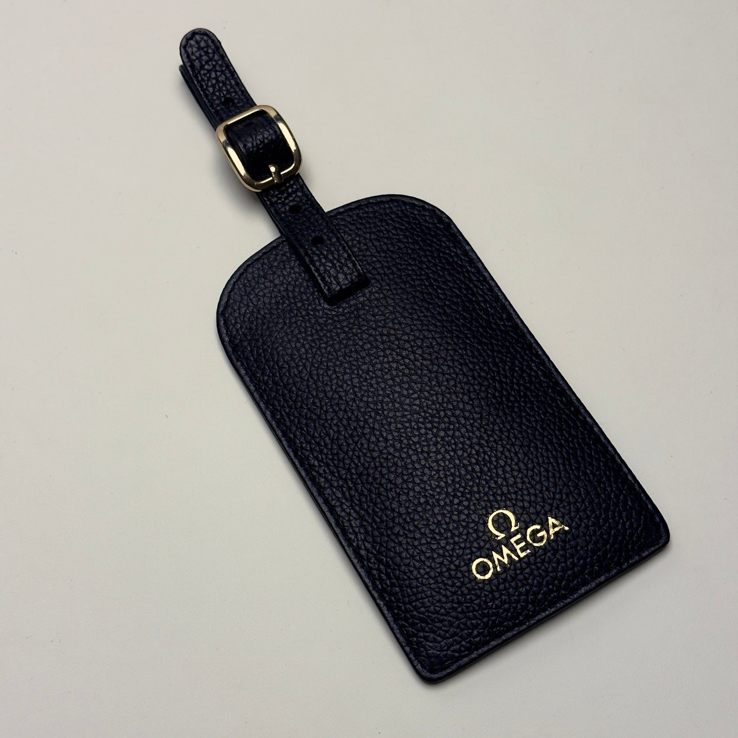 Omega Black Leather Luggage Tag & Tsa Lock Set | Jetsetter