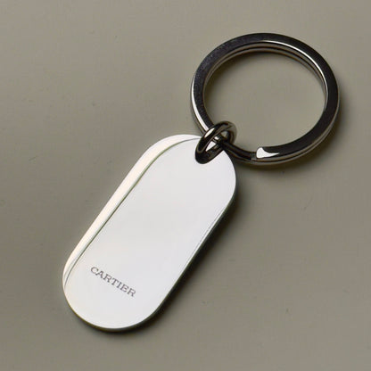 Cartier Engraved Silver Keychain For Vips | Elegant Keychain Gift