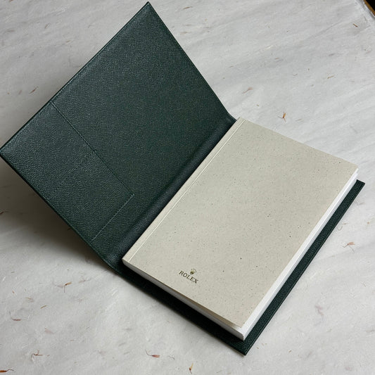 Rolex Green Leather Notebook For Luxury Note-Taking | Vip Gift