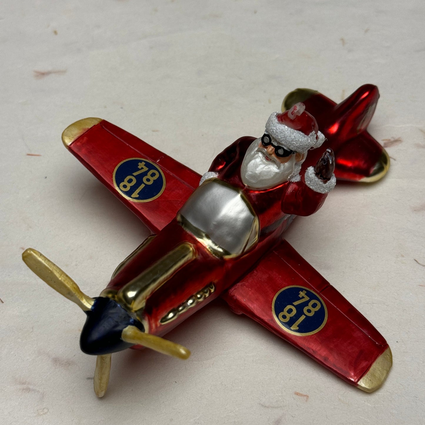 Breitling Santa Christmas Ornament – Airplane Propeller Decoration For Festive Holiday Decor