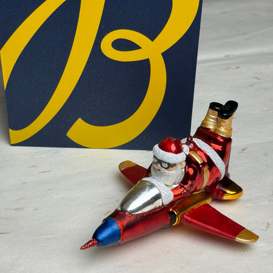 Breitling Limited Edition Santa Rocket Jet Ornament For Holiday Collection | Festive Aviation Decor