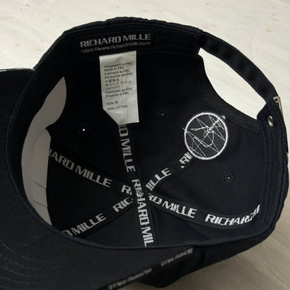 Richard Mille Wimbledon Baseball Cap For Rafael Nadal Fans | Sleek Black Cotton Embroidered Design