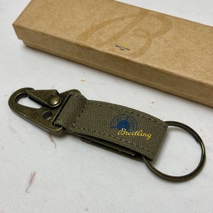 Breitling Military Green Belt Keychain For Stylish Utility | Distinctive Accessory