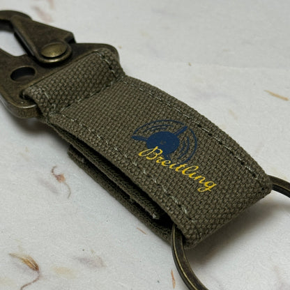 Breitling Military Green Belt Keychain For Stylish Utility | Distinctive Accessory