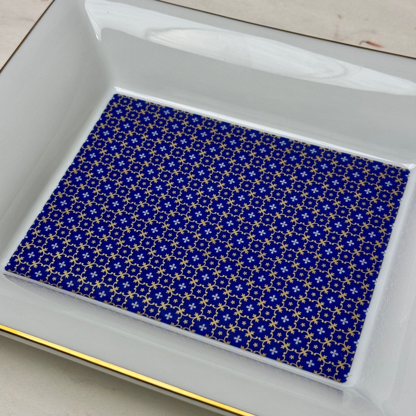 Jaquet Droz Cobalt Blue Porcelain Cigar Tray | Luxury Porcelain Collection