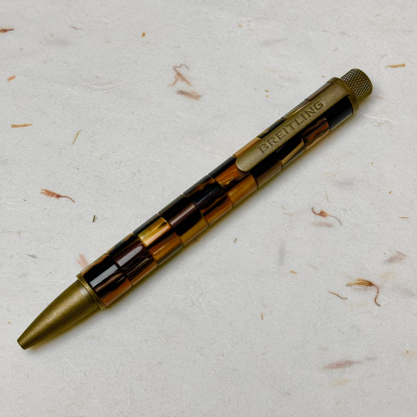 Breitling Amber Mosaic Pen With Smooth Ink Flow | Elegant Writing Instrument