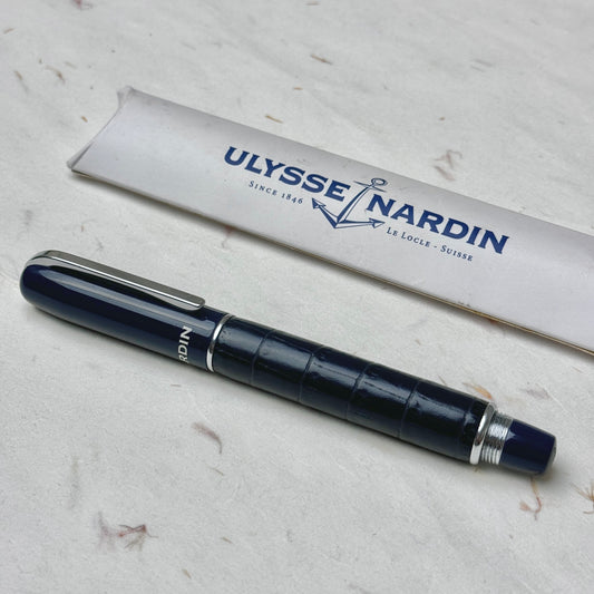 Ulysse Nardin Marine Blue Croc Leather Pen For Watch Enthusiasts | Luxury Gift