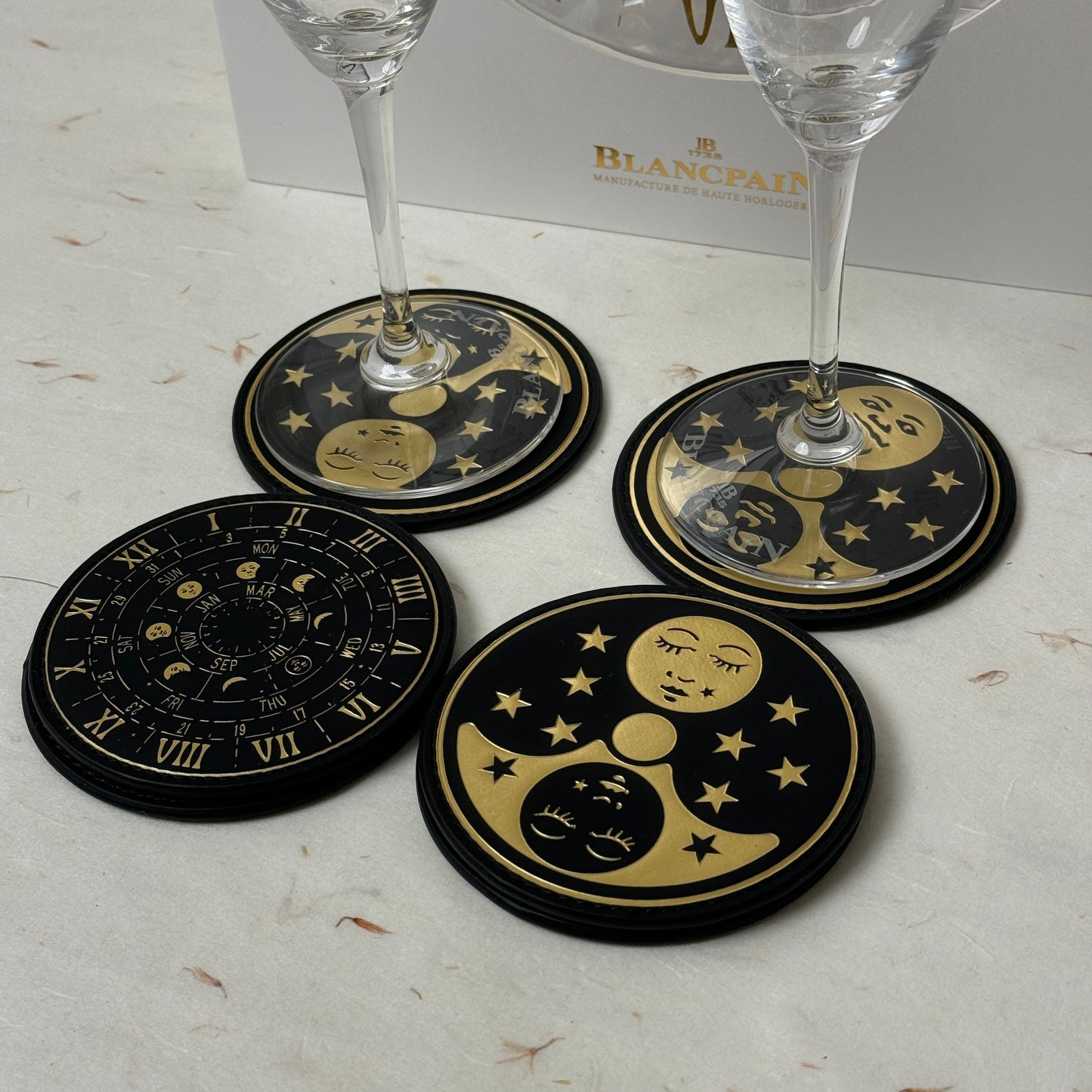 Blancpain X Riedel Villeret Wine Glass & Coaster Set | Luxury Collaboration