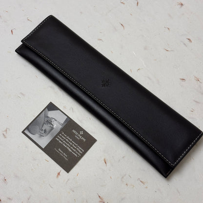 Patek Philippe Black Leather Watch Pouch With Suede Lining | Luxury Travel Protection