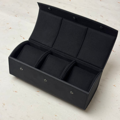 Richard Mille Matte Black Watch Box For Three Watches | Elegant Storage Solution