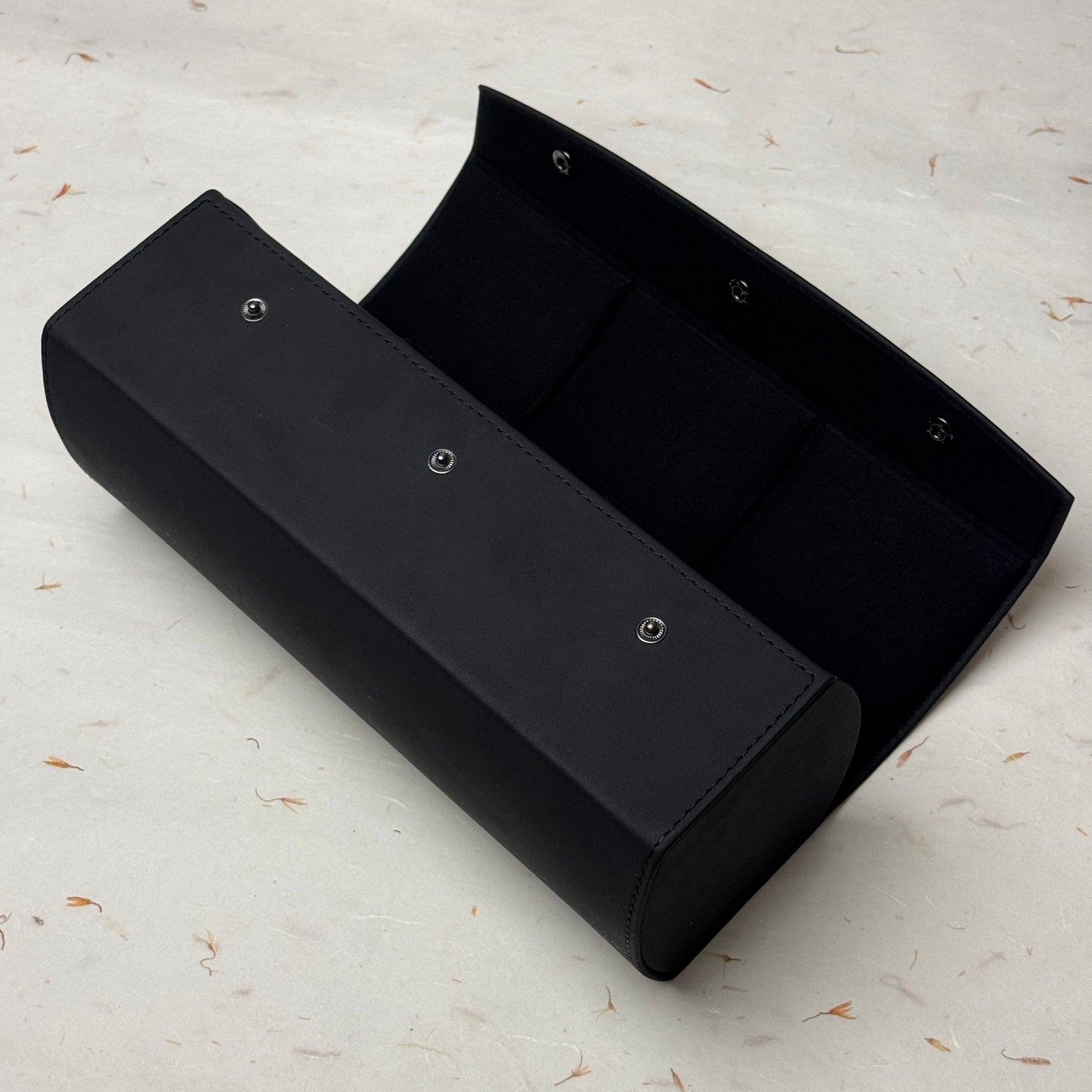 Richard Mille Matte Black Watch Box For Three Watches | Elegant Storage Solution