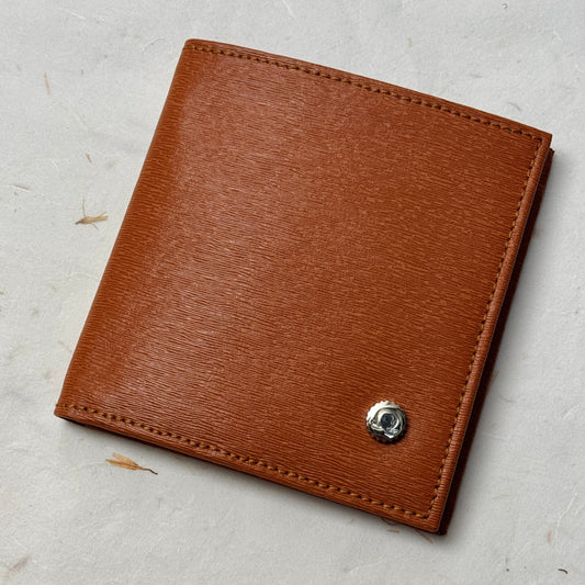 Omega Leather Wallet - Premium Brown Bifold With Red Interior | Elegant Luxury Accessory