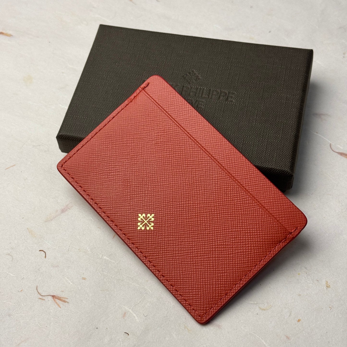 Patek Philippe Saffiano Leather Orange Cardholder For Vips | 2010 Edition