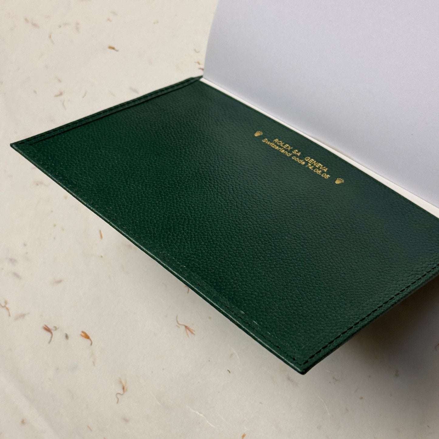 Rolex Green Pebble Leather Notepad For Professionals