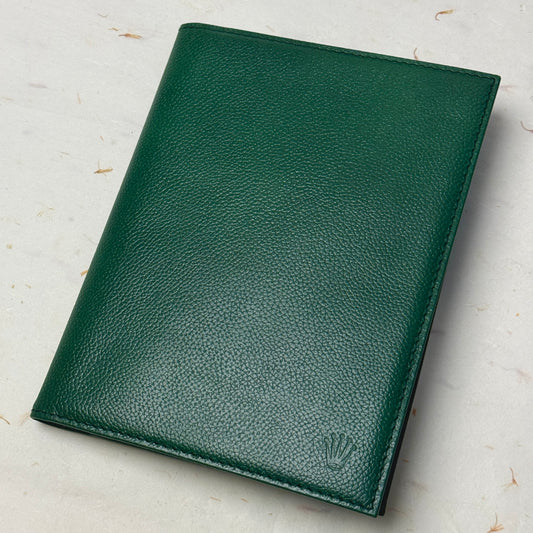 Rolex Green Pebble Leather Notepad For Professionals