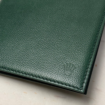 Rolex Green Pebble Leather Notepad For Professionals