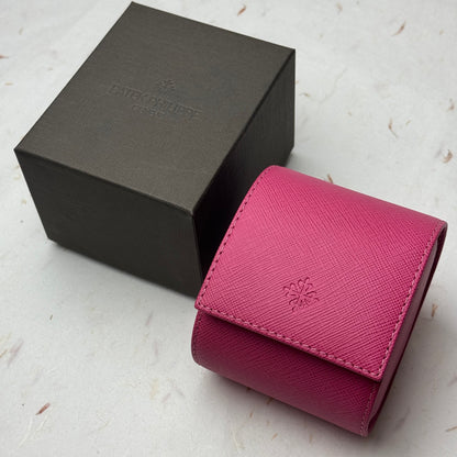 Patek Philippe Pink Leather Watch Travel Case For Calatrava | Elegant Storage Solution