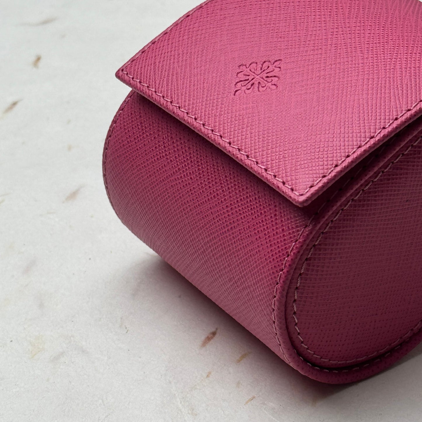 Patek Philippe Pink Leather Watch Travel Case For Calatrava | Elegant Storage Solution