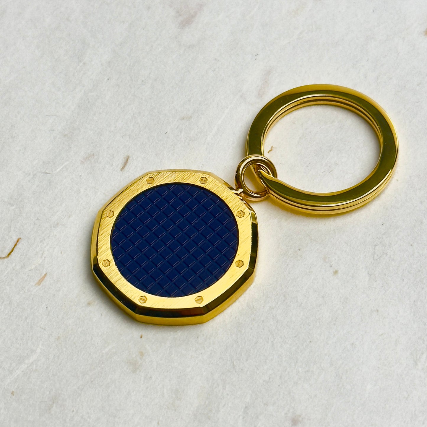 Blue And Gold Audemars Piguet Royal Oak Keyring For Luxury Accessories