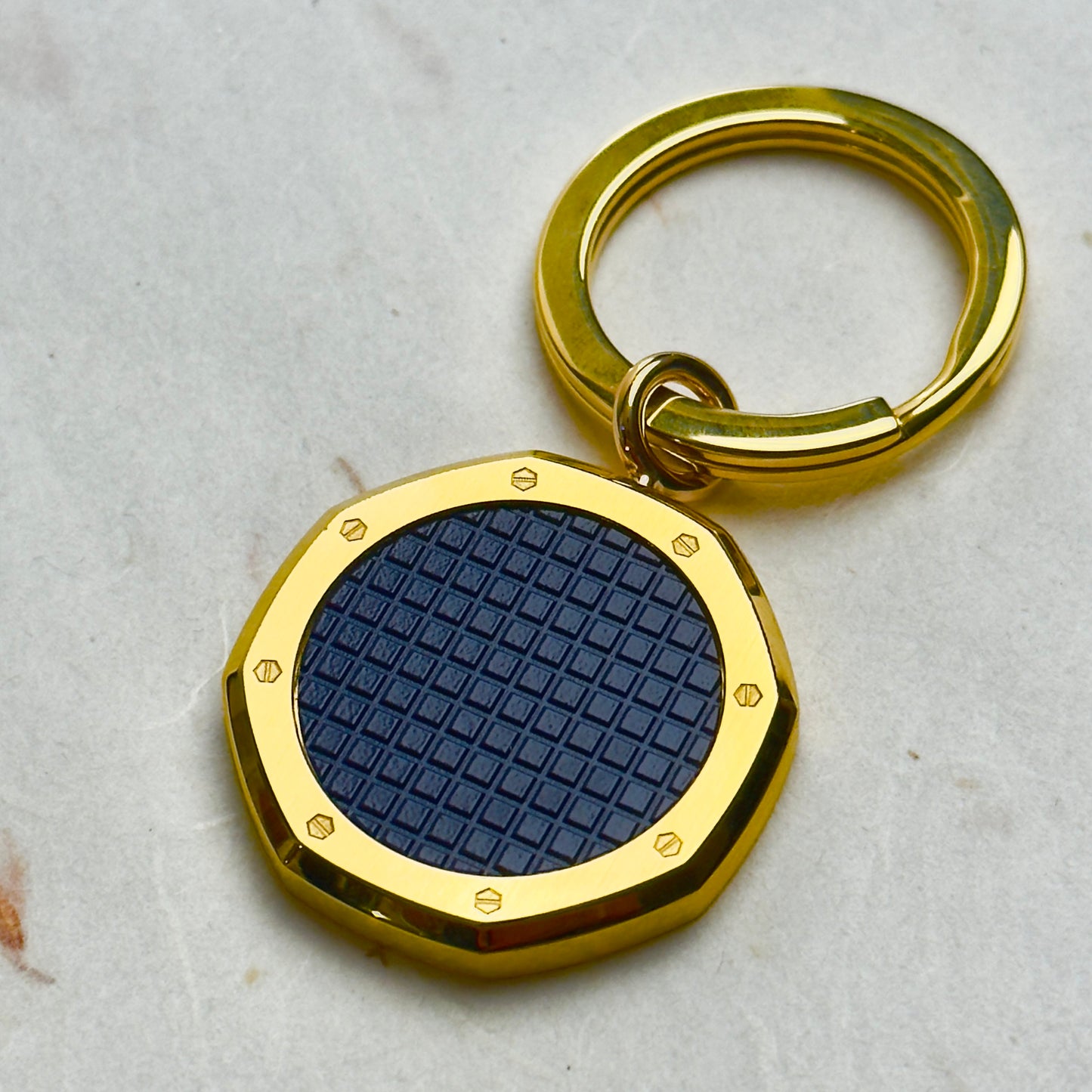 Blue And Gold Audemars Piguet Royal Oak Keyring For Luxury Accessories