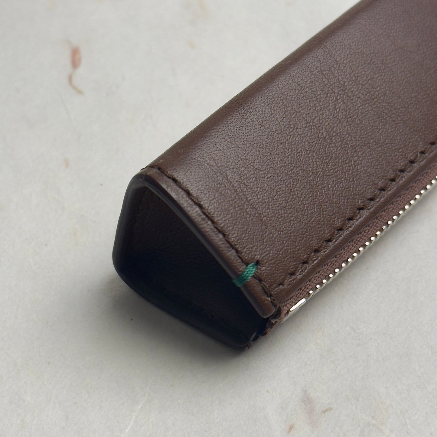 Rolex Dark Brown Leather Pen Case With Embossed Logo | Luxetime